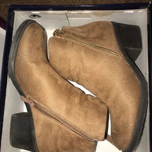 Tan ankle booties